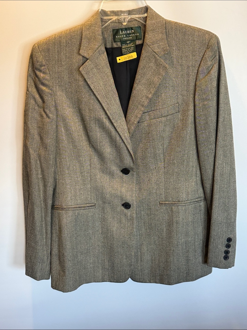 Lauren Ralph Lauren Tan Gray Tweed Sport Coat Size: 8P